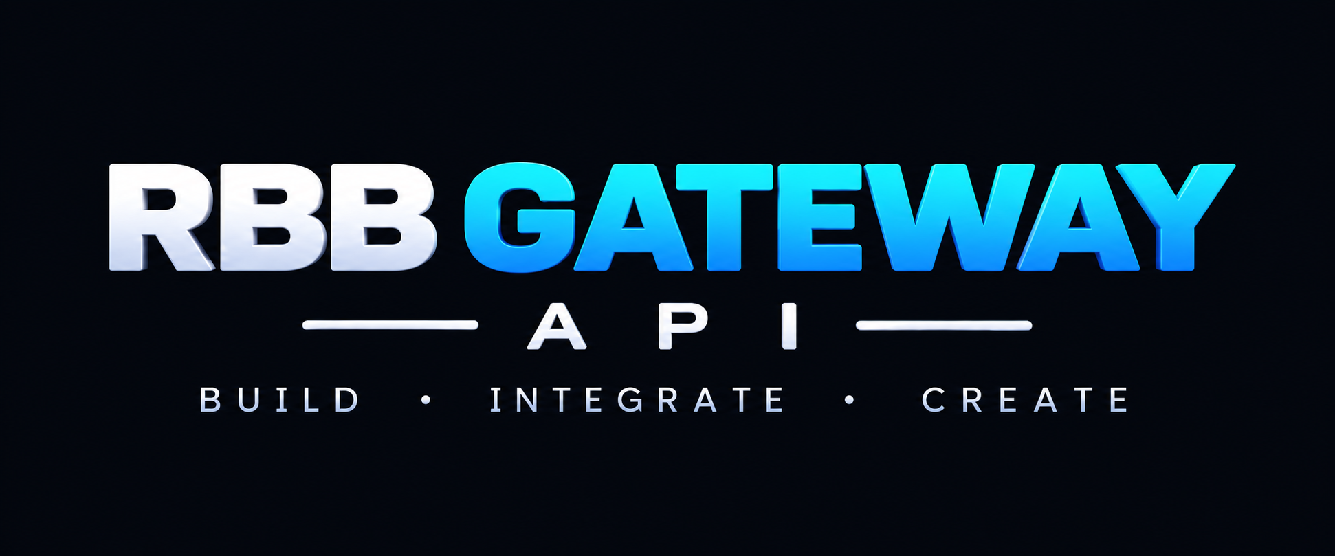RBB Gateway API text and tagline on black